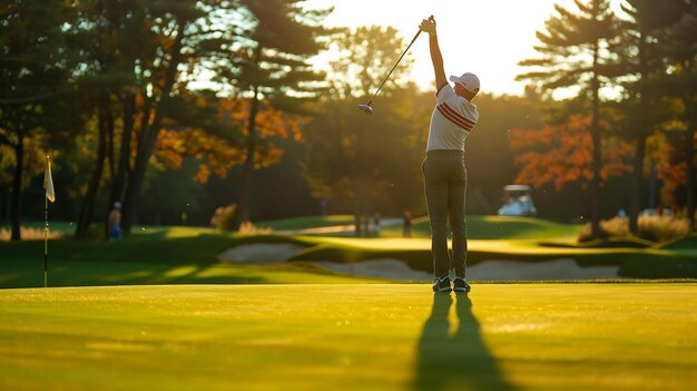 Photo un homme joue au golf et porte un chapeau qui dit club de golf