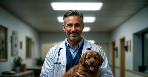 un homme avec un manteau de laboratoire et un manteaux de laboratoire avec un maillot de laboratoire sur