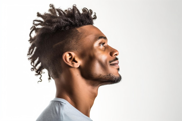 un homme avec un mohawk et une barbe