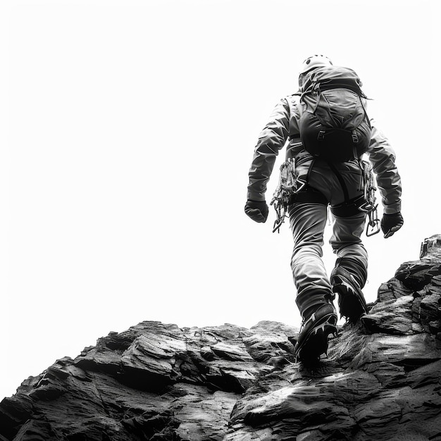 Un homme sur une montagne