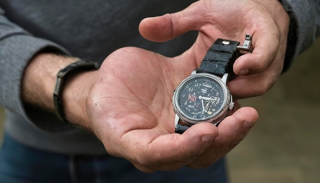 Un homme avec une montre.