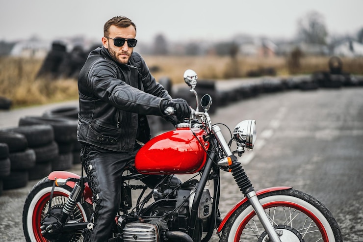 Photo un homme à moto.