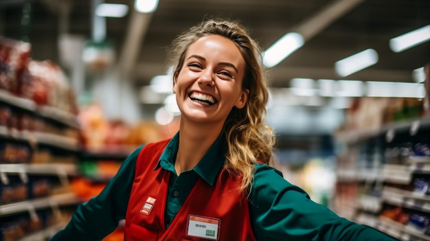 Photo un homme pense à quel genre de produit dans un supermarché pour choisir l'acheteur sélectionne la nourriture en conserve à la s