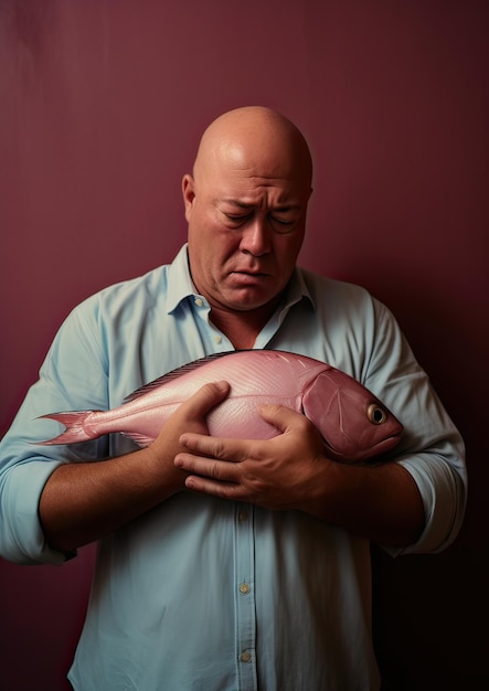 Photo l'homme et le poisson créés avec l'intelligence artificielle