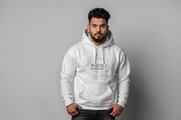 un homme portant un capuchon blanc avec les mots le mot fez dessus