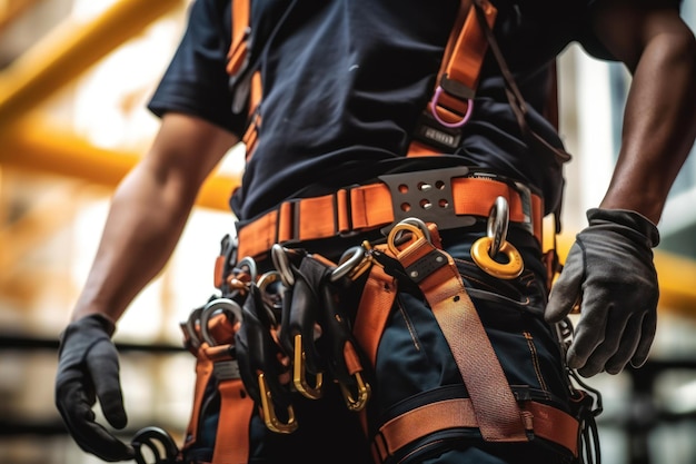 Un homme portant une ceinture avec une ceinture qui dit "boucle de ceinture" dessus