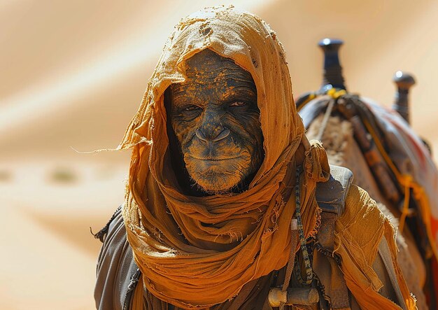 Photo un homme portant un costume avec un masque sur le visage