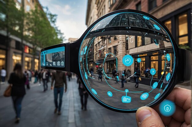 Un homme portant des lunettes de réalité augmentée