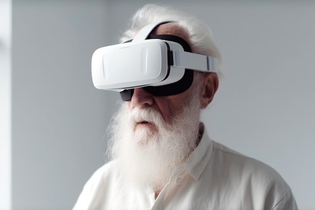 Un homme portant des lunettes de réalité virtuelle