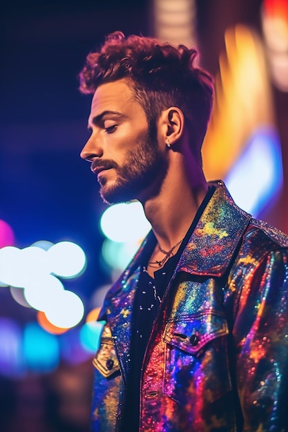 Veste homme brillante sale