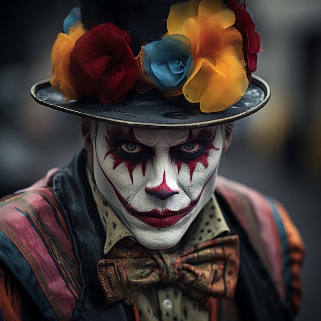 un homme portant un vêtement de clown