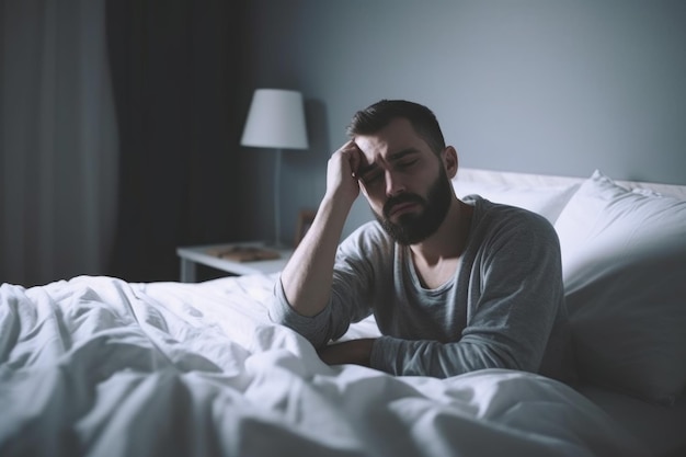 Homme privé de sommeil Générer Ai