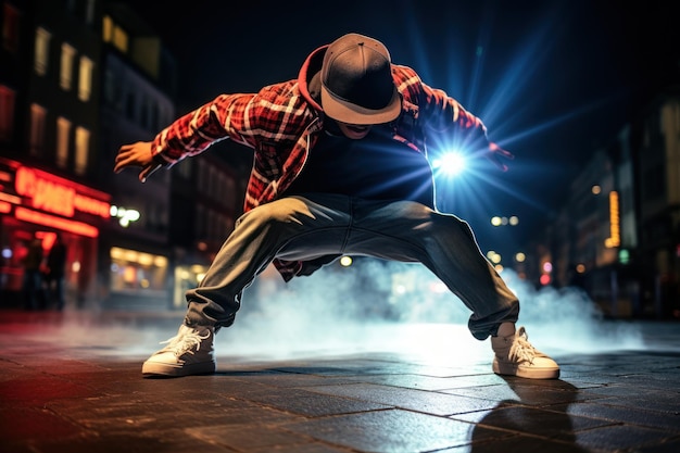 Photo l'homme de la rue qui danse