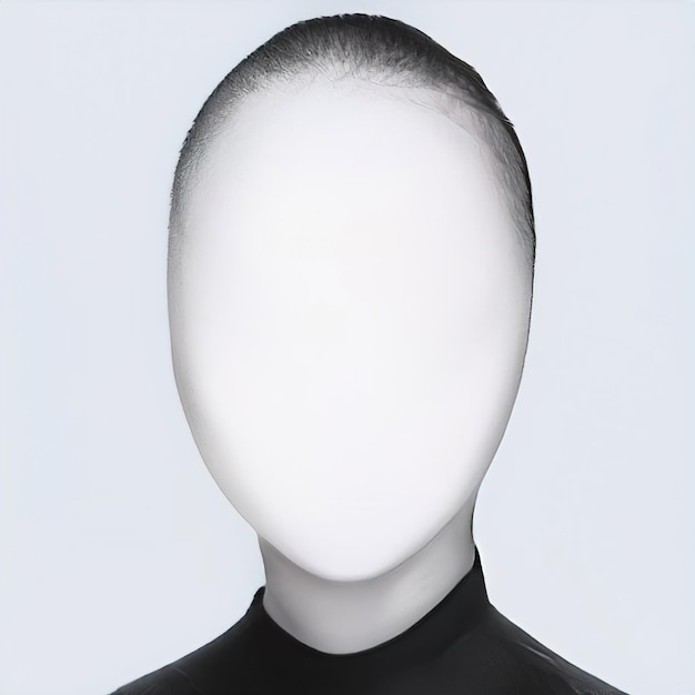 Photo homme sans visage, homme impersonnel, mannequin. portrait anonyme d'un homme, identité abstraite. illustration