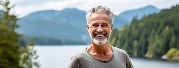 un homme souriant à la caméra