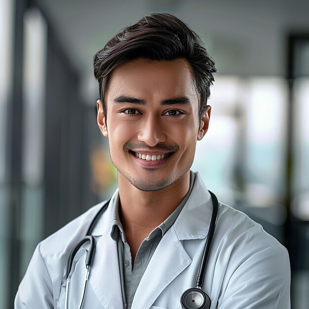 un homme avec un stéthoscope autour du cou