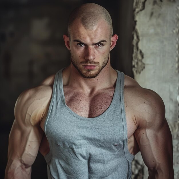 un homme à la tête chauve et une chemise qui dit chauve