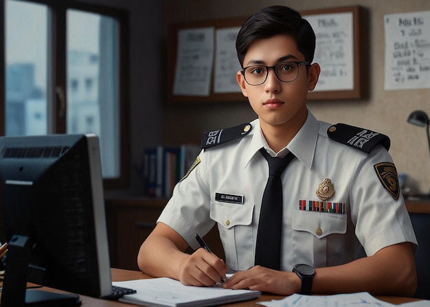 un homme en uniforme avec les lettres " armée américaine " sur le devant