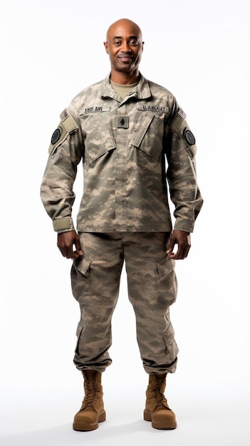 un homme en uniforme militaire posant pour une photo