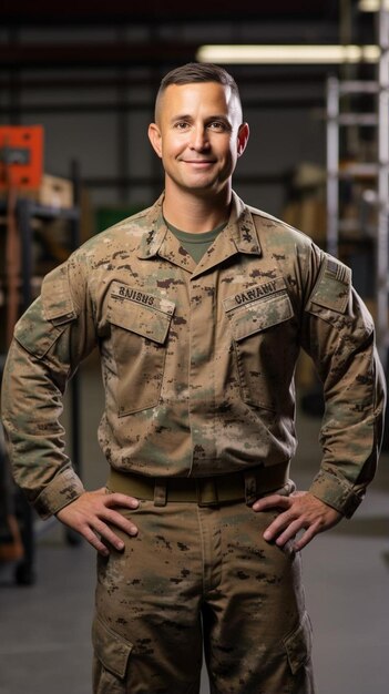 un homme en uniforme militaire posant pour une photo