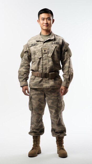 un homme en uniforme militaire pose pour une photo