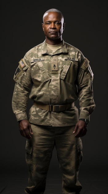 un homme en uniforme militaire pose pour une photo