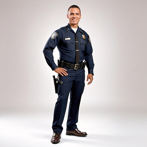 un homme en uniforme de police