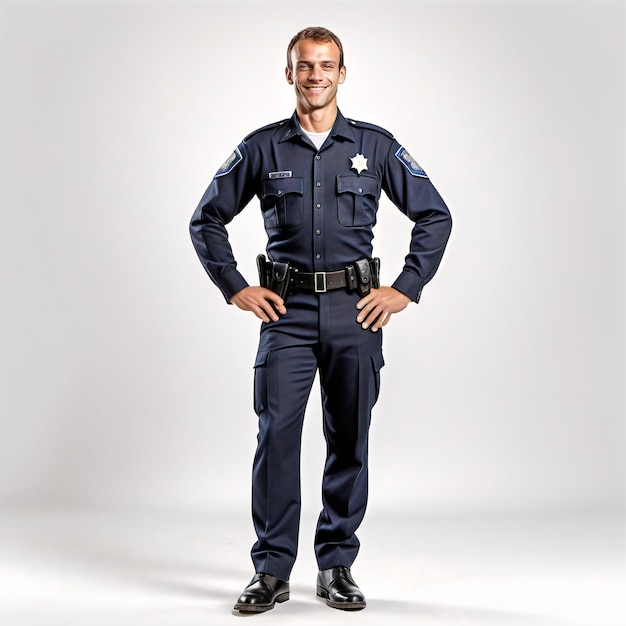 un homme en uniforme de police