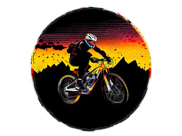 Un homme sur un vélo de montagne avec un casque et un casque qui dit "bmx"