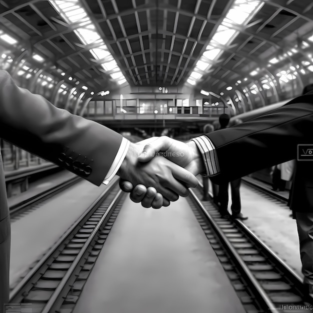 Des hommes d'affaires se serrent la main pour saluer un partenaire dans le domaine des fusions et acquisitions