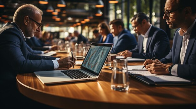 Photo hommes d'affaires travaillant au bureau