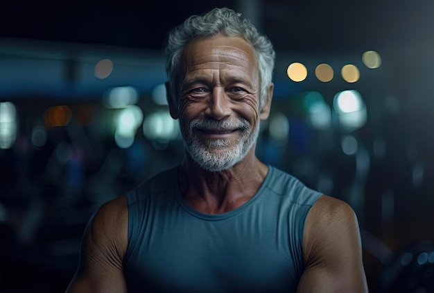 hommes de gym image d'un homme souriant en bonne santé dans le style de peter wileman