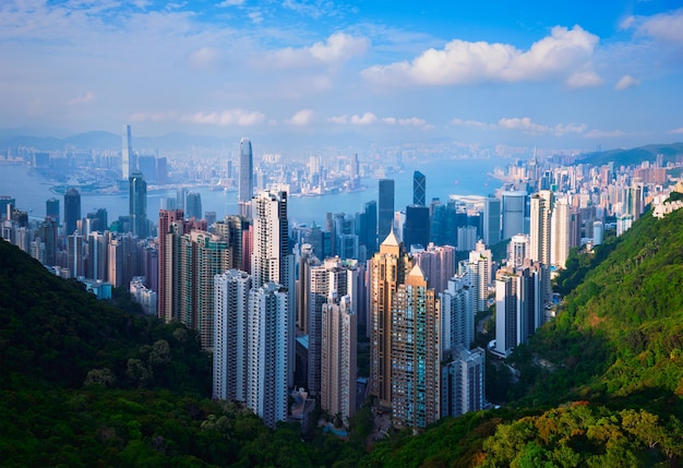 Hong Kong gratte-ciel skyline vue paysage urbain