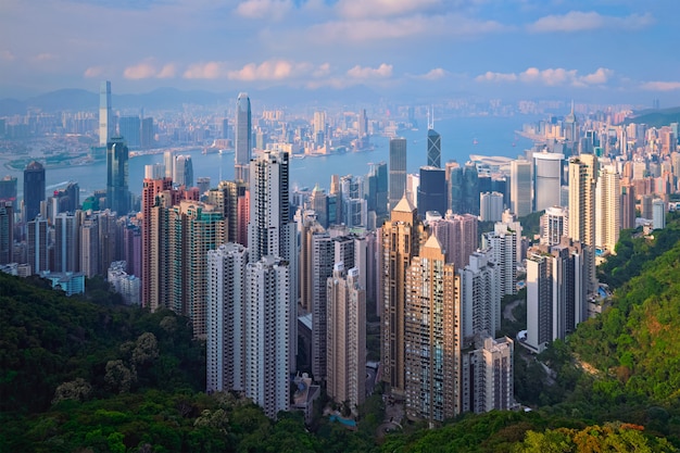 Hong Kong gratte-ciel skyline vue paysage urbain