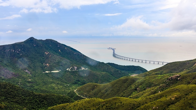 Hong kong tunnel pont sur la mer