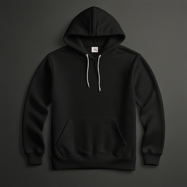 Photo un hoodie noir avec un logo blanc sur le devant