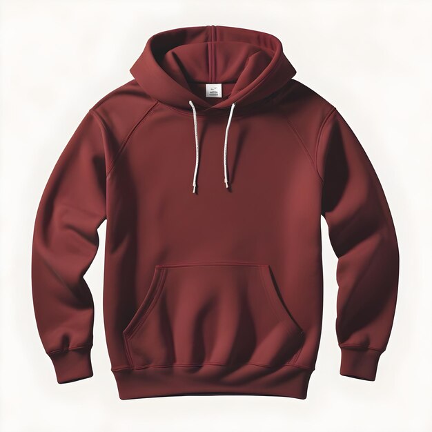 un hoodie rouge avec un logo blanc dessus