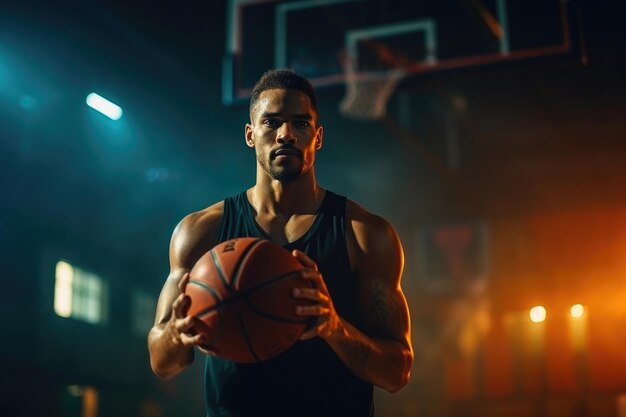 Hoopster concentré à saisir le basket