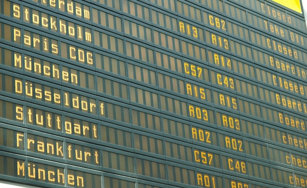 Horaire à l'aéroport