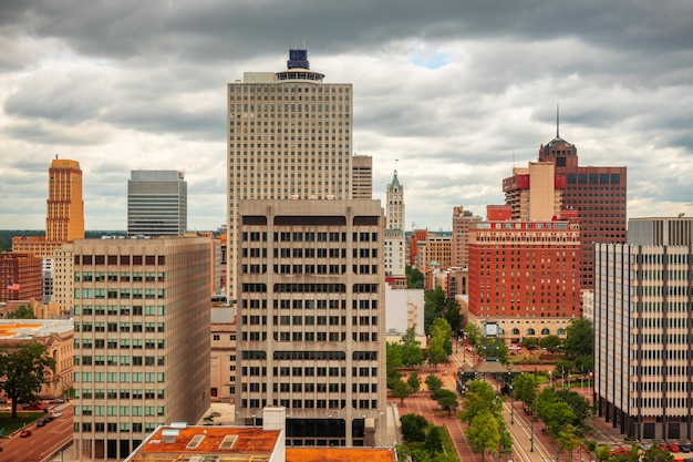 Photo l'horizon du centre-ville de memphis, dans le tennessee, aux états-unis