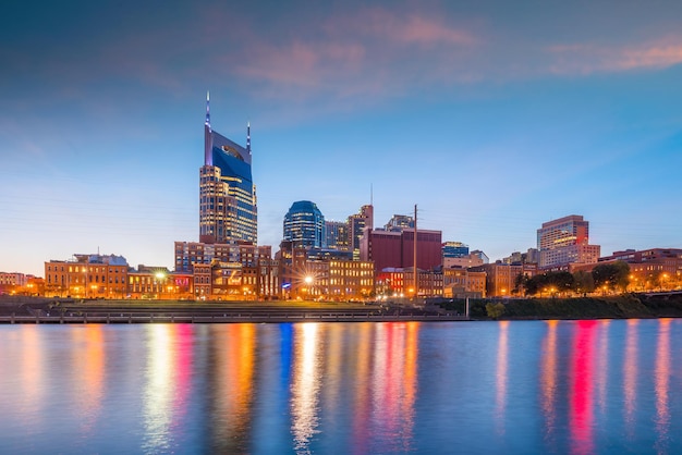 L'horizon du centre-ville de Nashville, paysage urbain des États-Unis