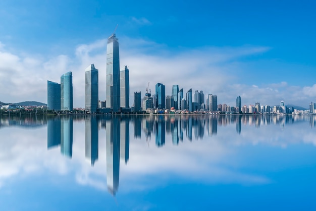 L'horizon du paysage architectural urbain moderne en Chine