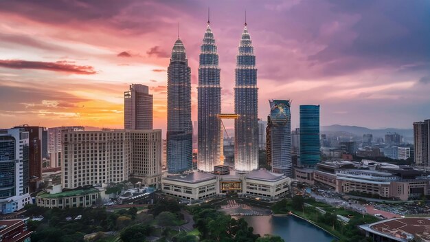 Photo l'horizon de kualalumpur en malaisie