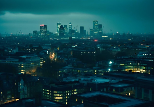 L'horizon de Londres au crépuscule