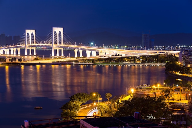 Horizon de Macao la nuit