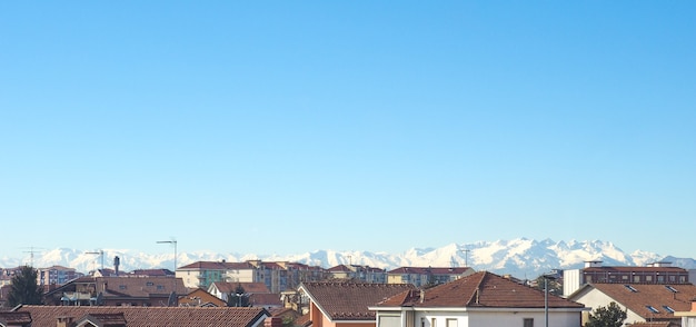 Horizon des montagnes des Alpes