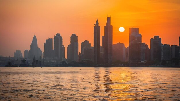 L'horizon de Mumbai vu depuis Marine Drive au sud de Mumbai