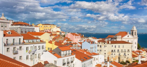 Horizon panoramique de lisbonne au portugal