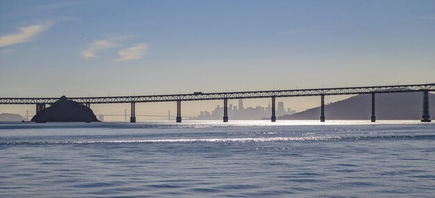 L'horizon de San Francisco vu derrière le pont de Richmond