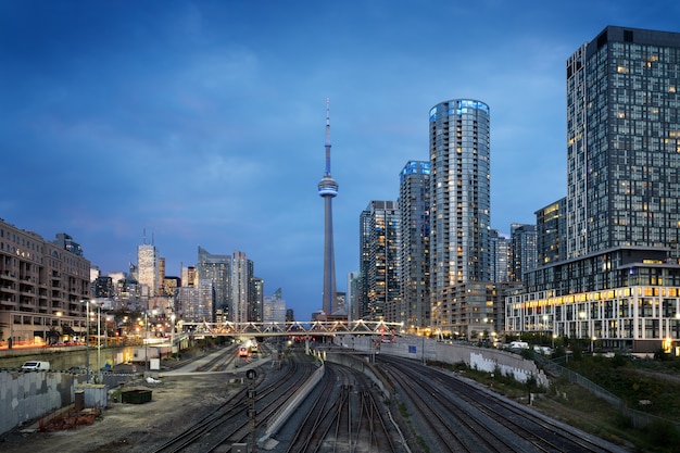 Horizon de Toronto de nuit